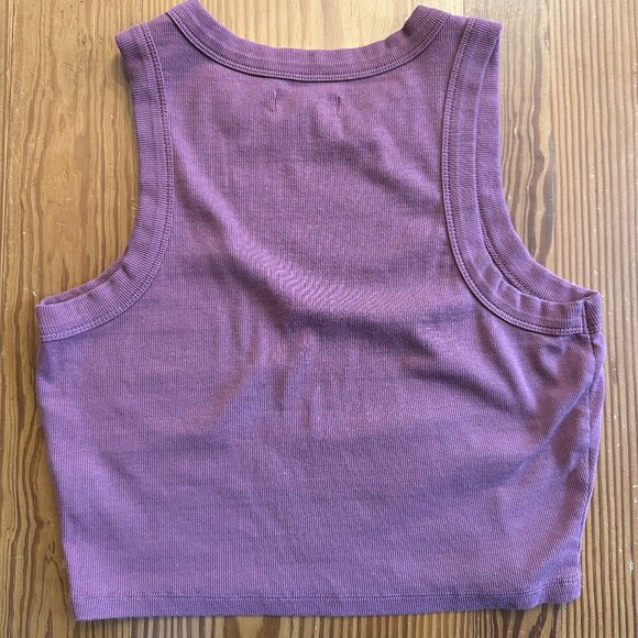 Madewell - Supima® Rib Crop Tank - Pressed Grape - M - Picture 6 of 6